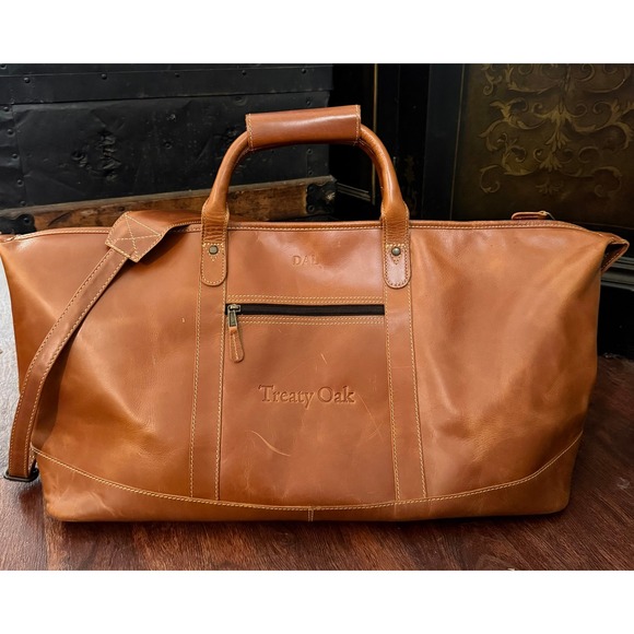 Canyon Outback Other - Canyon Outback Leather Duffel Bag Brown Treaty Oak Monogram Carry On Weekender